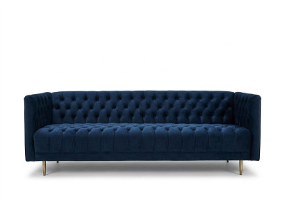 Sofá Chesterfield de tela y cuero, tapizado, sofá de 4 plazas.