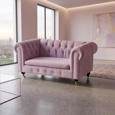 jvmoebel ® Sofá de cuero - Sofá de diseño de tres plazas, nuevo conjunto de sofás rosa
