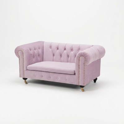 jvmoebel ® Sofá de cuero - Sofá de diseño de tres plazas, nuevo conjunto de sofás rosa