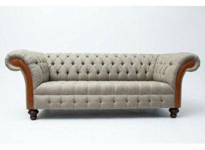 Chesterfield de 3 plazas, sofá clásico de lujo barroco rococó, tela sofá.