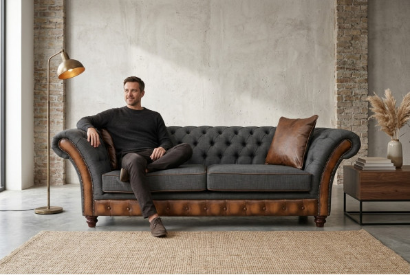 Sofá Chesterfield moderno: sofá de diseñador de lujo - muebles de estilo
