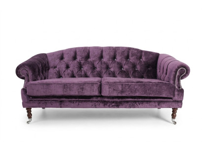 Barock Rokoko Sofa Couch Textil Samt Chesterfield - Designer Couchen  Sofá de estilo barroco rococó en textil de terciopelo Chesterfield - Sofás de diseñador