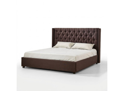 Dormitorio Cama 200x200cm Camas tapizadas Chesterfield Tela Textil