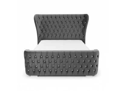 Chesterfield Hotel Cama doble de cuero Dormitorio Acolchado Camas de lujo 200x200