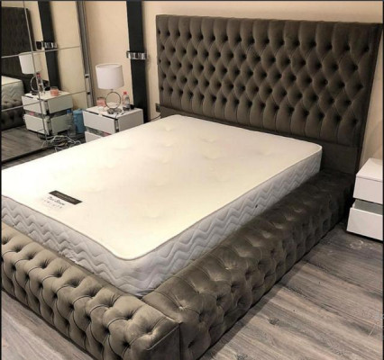 Tejido Chesterfield para cama de dormitorio doble acolchado de 140/160/180/200 cm.