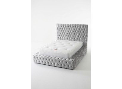 Estilo clásico inglés Cama doble Textil Cama Chesterfield 160x200cm Nuevo