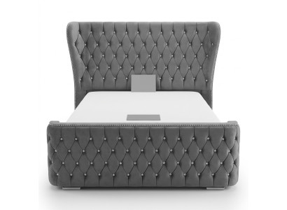 Chesterfield textil cama dormitorio cama doble acolchada 140/160/180/200 cm