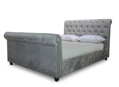Diseño Chesterfield cama textil terciopelo acolchado cuero hotel camas dormitorio nuevo