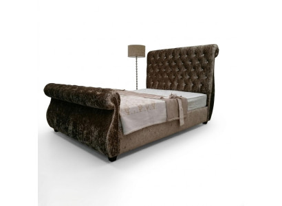 Chesterfield Design Cama Dormitorio Textil Terciopelo Cuero Acolchado Camas de Hotel Nuevas