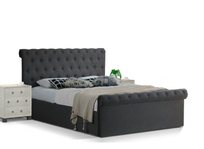 Chesterfield Diseño clásico Cama tapizada Camas textiles 140x200cm