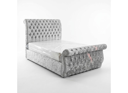 Terciopelo Cama de diseño Chesterfield Clásico marco de cama camas acolchadas nuevo