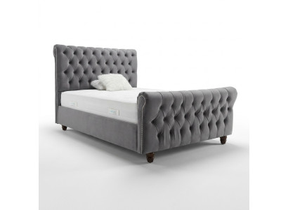 Chesterfield Bett Diseño Dormitorio Cama inglesa 200x200cm Tapiz Textil