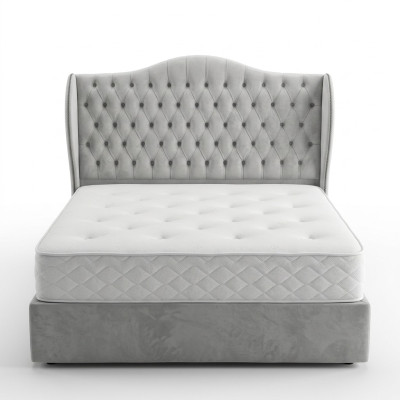 Cama Chesterfield diseño dormitorio inglés Cama 180x200cm tela acolchada
