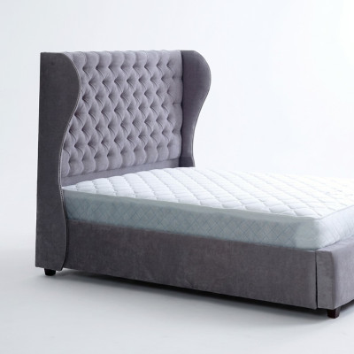 Chesterfield Cama de diseñador Dormitorio Textil Cuero Tapizado 140/160/180/200cm