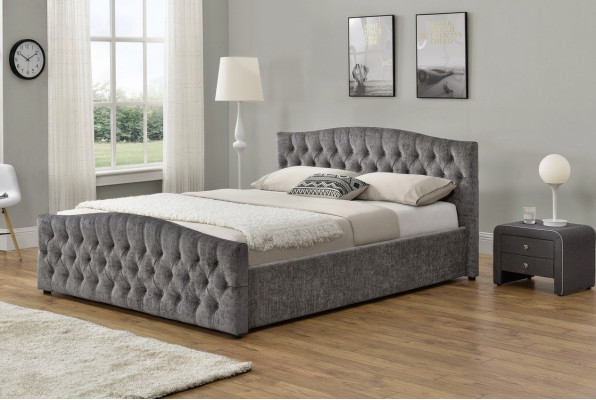 Cama Chesterfield diseño dormitorio camas inglesas 180x200 textil tapizado