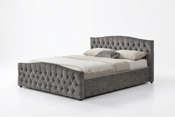 Cama Chesterfield diseño dormitorio camas inglesas 180x200 textil tapizado