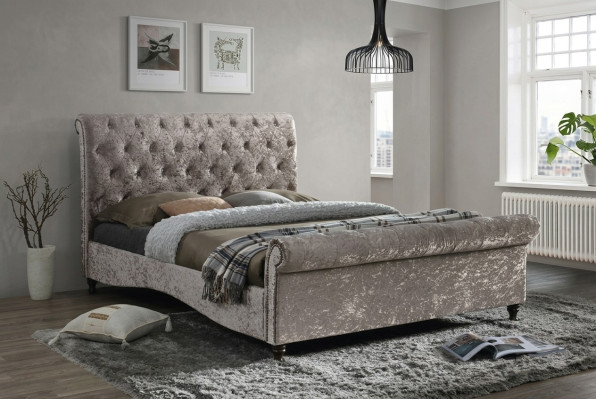 Lujo Chesterfield Botones Camas Dormitorio Diseño Muebles Cama Doble Hotel Nuevo