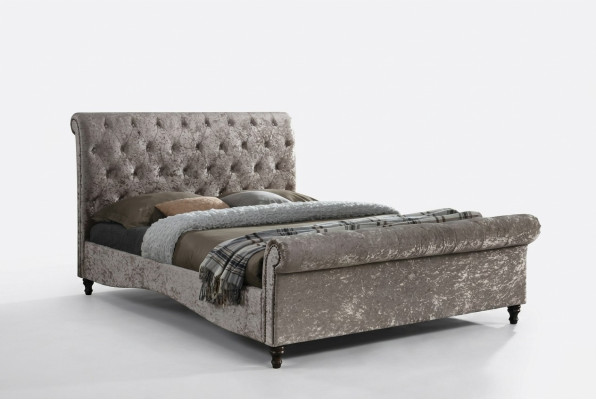 Lujo Chesterfield Botones Camas Dormitorio Diseño Muebles Cama Doble Hotel Nuevo