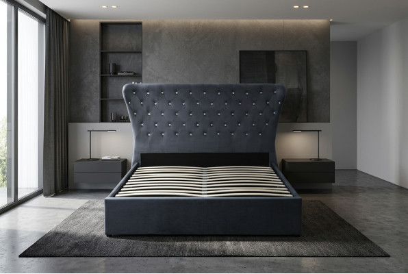 Cama Chesterfield diseño dormitorio Camas inglesas Textiles tapizados