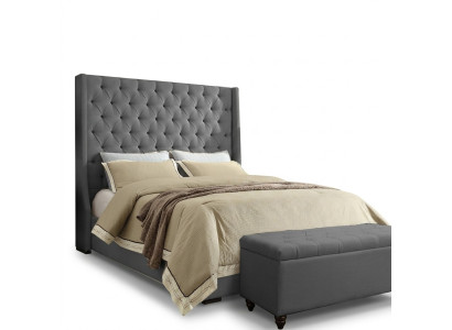 Diseño clásico Cama Tapizada Cama Textil 140x200cm Cama Chesterfield