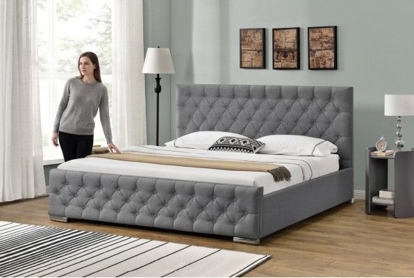 Diseño de cama Chesterfield Dormitorio Camas Inglesas 200x200cm Textil Acolchado