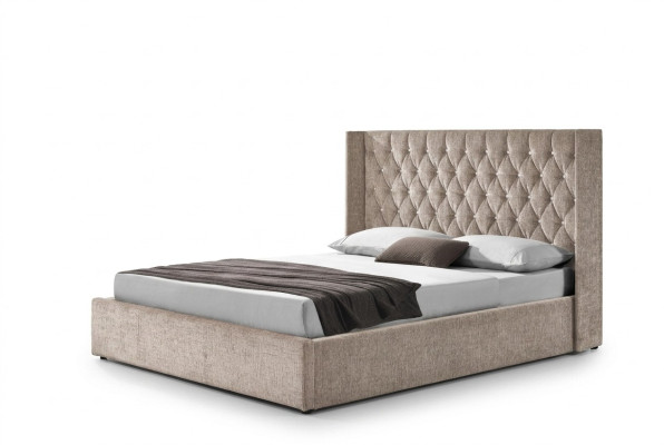 Chesterfield cama diseño dormitorio cama 180x200cm textil