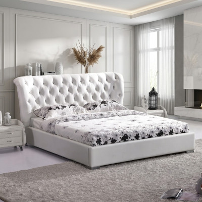 Cama Chesterfield dormitorio camas textiles 180x200cm terciopelo Big Hotel camas nuevas