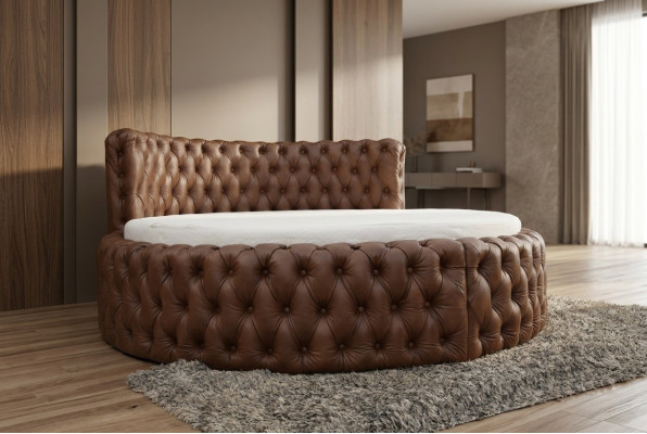 Cama de diseñador Dormitorio Camas Textil Cuero Hotel Lujo Tapizado Terciopelo