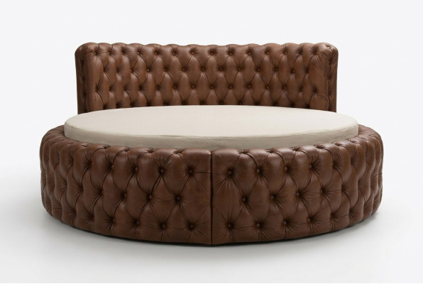 Cama de diseñador Dormitorio Camas Textil Cuero Hotel Lujo Tapizado Terciopelo