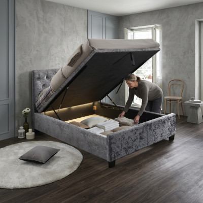 Chesterfield cama de diseñador dormitorio textil cuero tapizado 140/160/180/200 cm