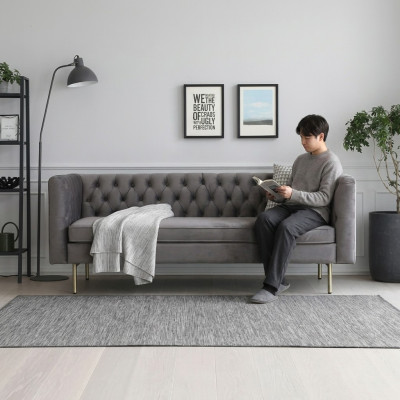 Sofá de lujo de tela Chesterfield Sofás Tapizados de 3 plazas Muebles italianos