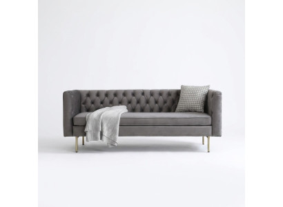 Sofá de lujo de tela Chesterfield Sofás Tapizados de 3 plazas Muebles italianos