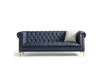 Sofá de diseño de cuero Chesterfield, sofá de lujo clásico de 3 plazas, nuevo.