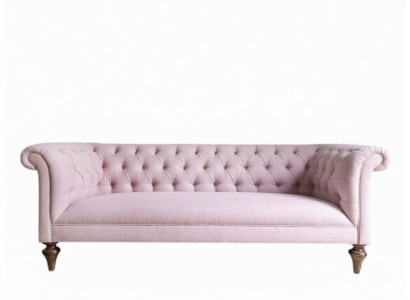 Chesterfield Sofá de diseño tapizado en tela de lujo. Sofá clásico de 3 plazas nuevo.