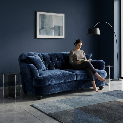 Sofá de lujo de tela Chesterfield Sofás Acolchado 3 plazas Telas Nuevas