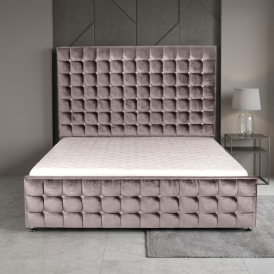 Diseño de lujo de cama de dormitorio tapizada Cama doble de hotel de lujo Chesterfield