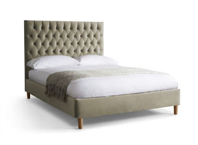 Diseño Chesterfield tapizado en negro inglés 140/160/180x200 Camas Dobles Cama