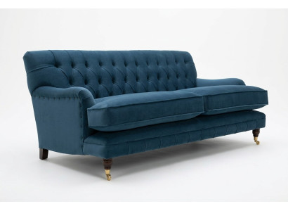 Sofá de lujo Chesterfield moderno azul de tres plazas.RestControllerentar