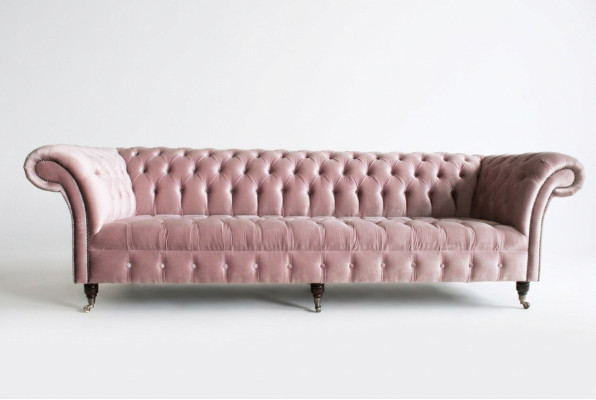 Sofá Chesterfield xxl, sofá grande, terciopelo, cuero, textil, tapicería, 4 plazas, nuevo.