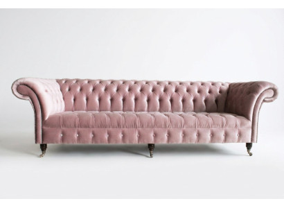 Sofá Chesterfield xxl, sofá grande, terciopelo, cuero, textil, tapicería, 4 plazas, nuevo.
