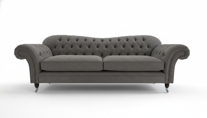 Sofá de tela Chesterfield Sofá Set de sofá de 4 plazas Diseño de tapicería moderno