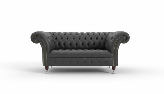 Chesterfield sofá de 2 plazas sofá de cuero sofá asiento tapizado juego de sillones dos plazas nuevo