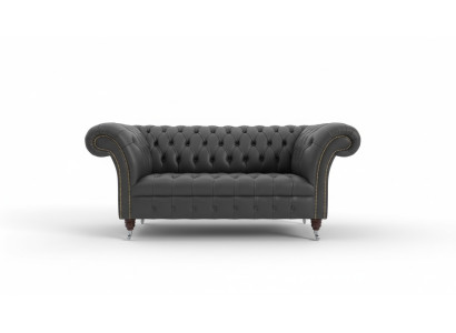 Chesterfield sofá de 2 plazas sofá de cuero sofá asiento tapizado juego de sillones dos plazas nuevo