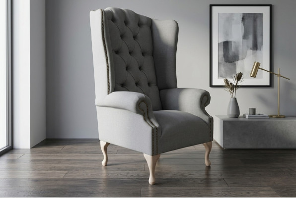 Chesterfield sillón de orejas sofá sillón acolchado silla reposabrazos sala de estar relajación club.