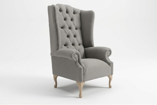 Chesterfield sillón de orejas sofá sillón acolchado silla reposabrazos sala de estar relajación club.