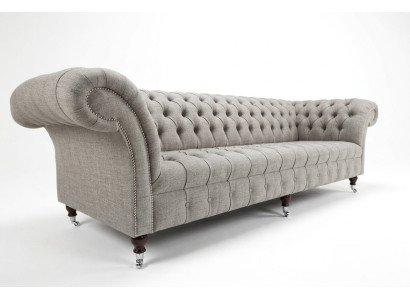 Sofá de tela, sofá Chesterfield de tela, sofás grandes XXL, asientos de 265 cm, tapizados.