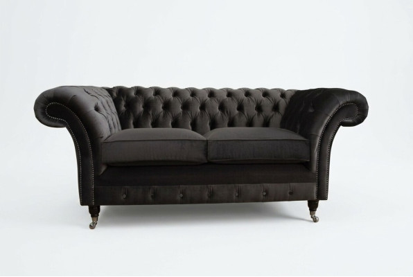 Sofá Chesterfield de 2 plazas diseño de tapicería sofás juego de sala nuevo de dos plazas