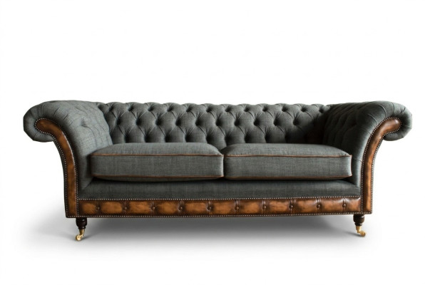 Sofá de tres plazas Chesterfield noble para la sala de estar