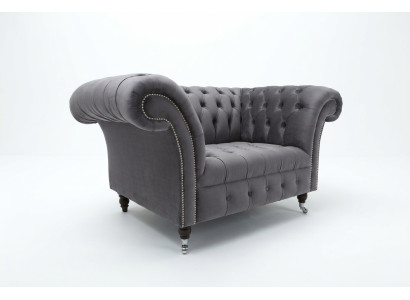 Sofá Chesterfield de sofá de sofá conjunto de tapicería 1,5 plazas sofás clásicos de una plaza.