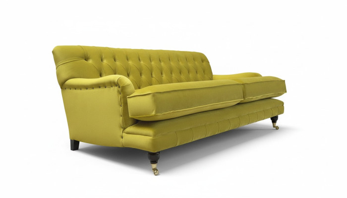 Sofá de diseño Chesterfield de 3 plazas Sofá Sofás Tapizados Sofás de Tela de tres plazas